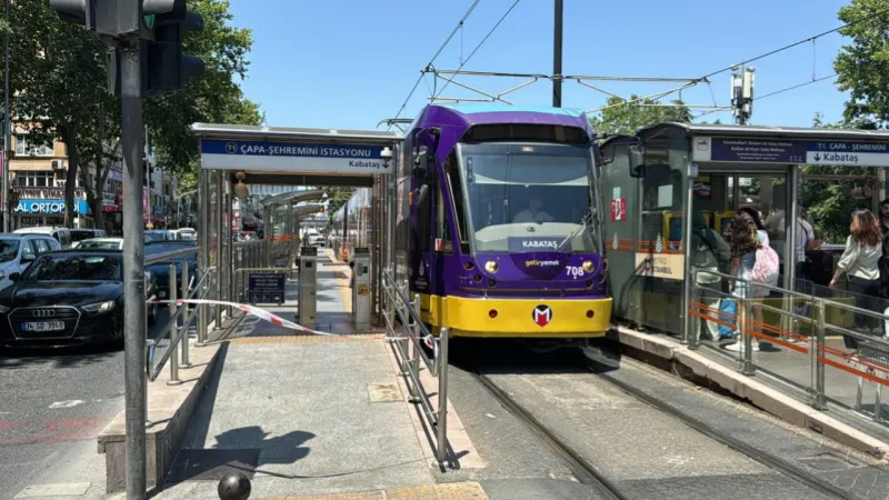 KabataşBağcılar tramvay hattında seferler yapılamıyor