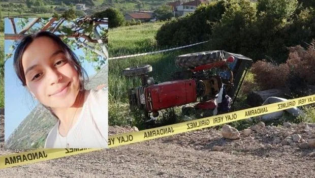 Kahreden olay! Devrilen traktördeki ortaokul öğrencisi Edanur öldü
