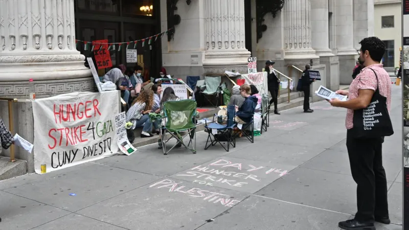New York'ta Gazze İçin Açlık Grevi! Öğrenciler Direniyor