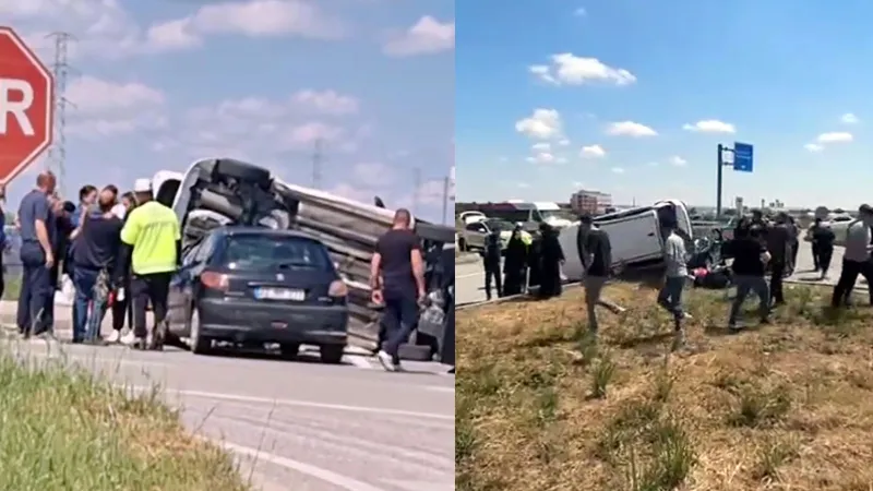Edirne'de Korkunç Kaza: Kavşakta Can Pazarı! 5 Yaralı