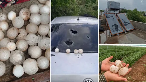 Şanlıurfa'da Şok! Kar Topu Büyüklüğünde Dolu Felaketi
