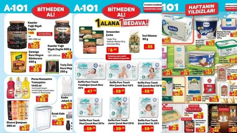 Süt, peynir, yoğurt fiyatları düşüyor! A101 5 Haziran kataloğu açıklandı